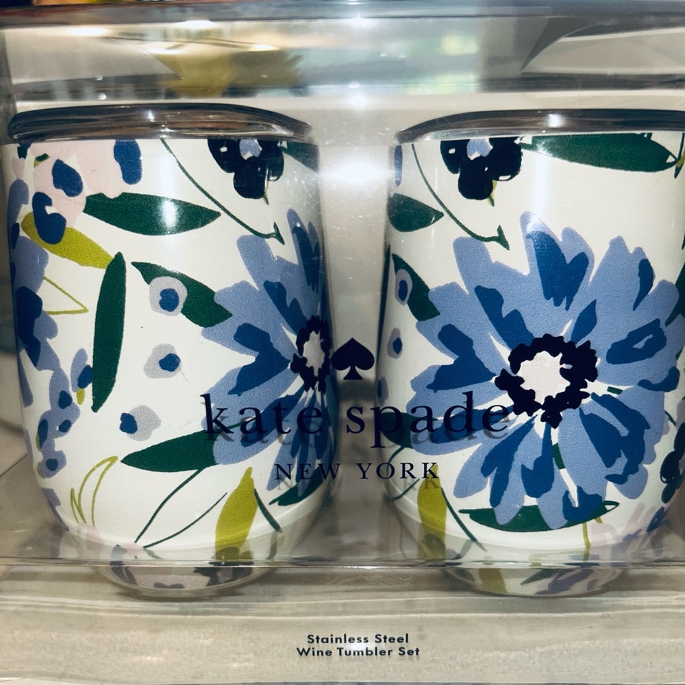 Kate Spade Floral Stainless Steel Tumblers Set NWT - Picture 4 of 10